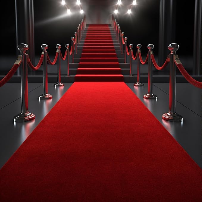 450 GSM Extra Thick Waterproof Red Carpet Runner - Image 8