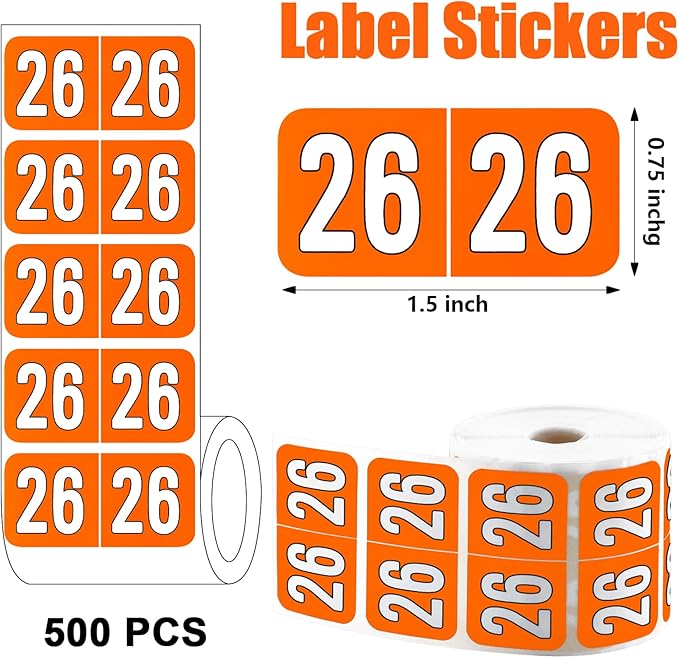 500 Pcs 2026 Year Stickers, Waterproof File Folder Labels, Self-Adhesive - Image 2
