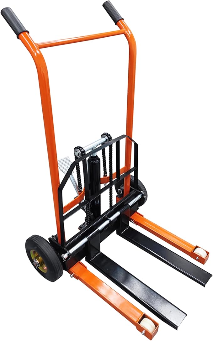 TECHTONGDA Manual Winch Stacker Pallet Truck Dolly Hydraulic Lifting Hand Truck by TECHTONGDA