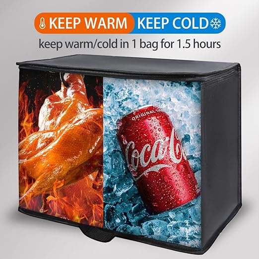 Bodaon 3-Pack Insulated Reusable Grocery Shopping Bag, X-Large Frozen Food Cold - Image 3