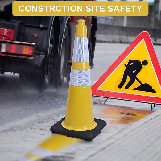 OrangeStar 8-Pack 28" Traffic Cones, Heavy Duty Base - Image 5