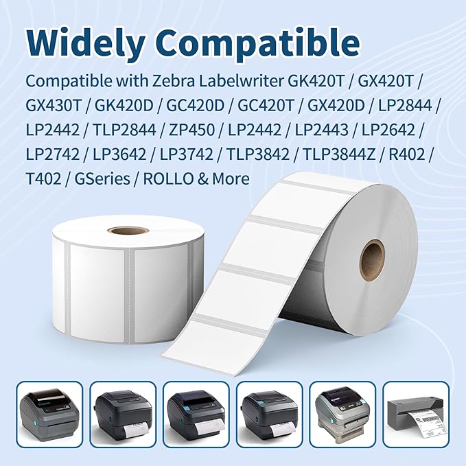 12 Rolls 2.25" x 1.25" Direct Thermal Labels, 12000 Labels 2-1/4x1-1/4 Barcode - Image 4