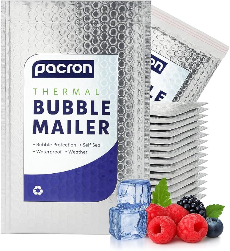 500-Pack Insulated Silver Thermal Bubble Mailers 11 x 15 by Pacron