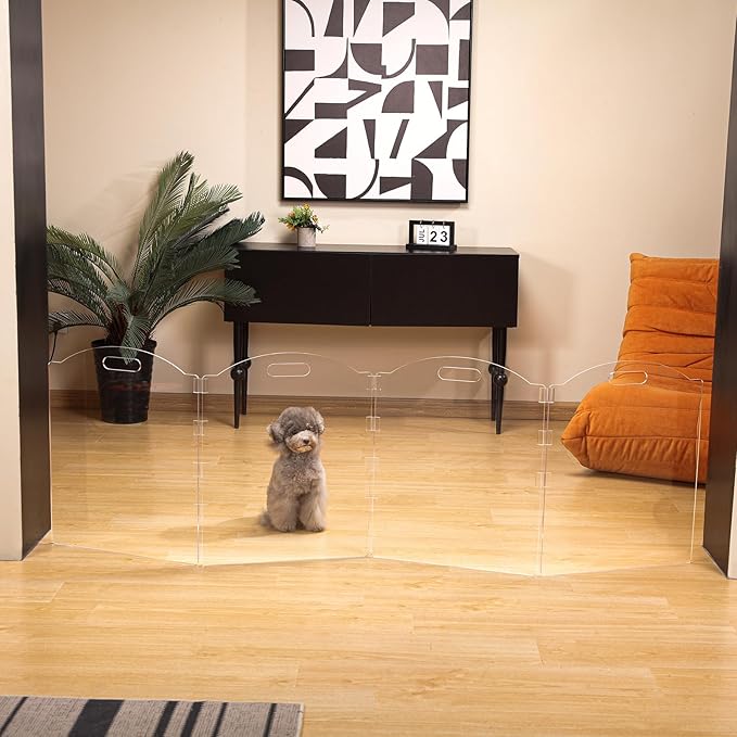 Clear Acrylic Freestanding Dog Gates - Image 4