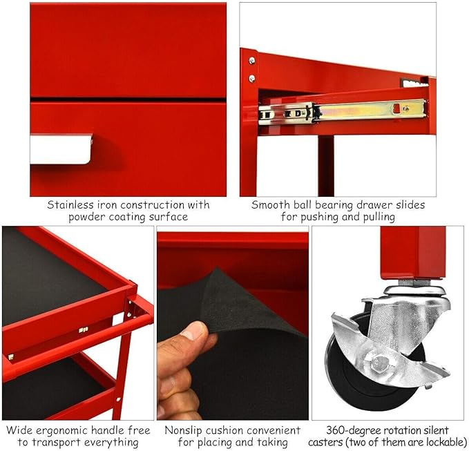 ERGOMASTER Metal Service Utility Cart - Image 5