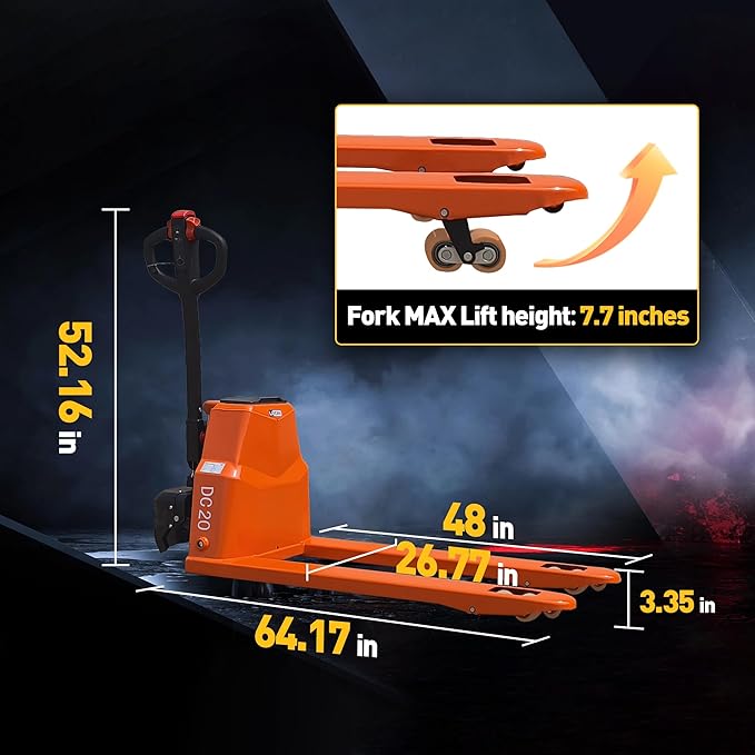 Full Electric Pallet Jack, Lithium Battery Truck Powered Handling Jacks - Image 3