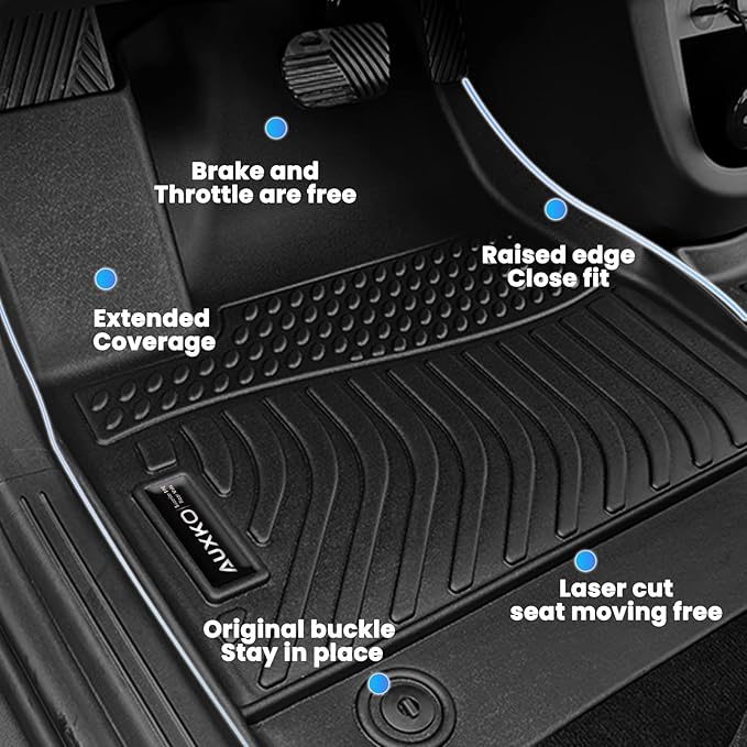 Auxko All Weather Floor Mats Cargo Mat Fit - Image 5