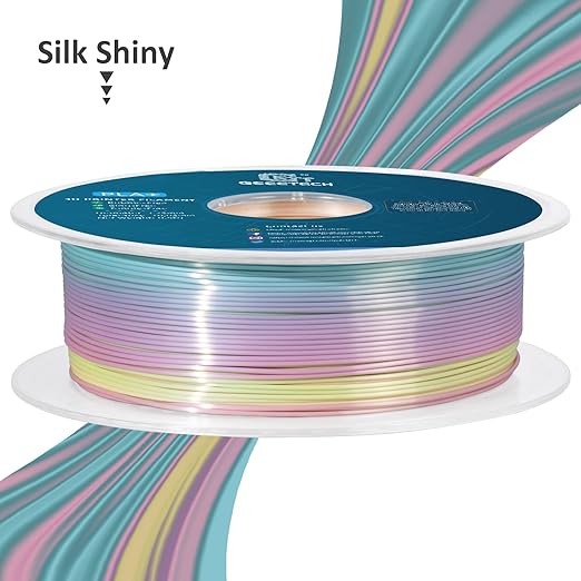 GEEETECH Silk Rainbow PLA Filament 1.75mm, 3D Printer Filament 1kg Spool - Image 3