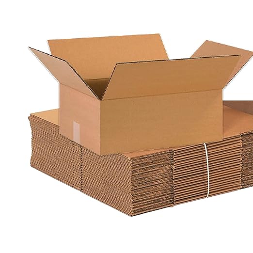 BOX USA 16 x 12 x 6 Corrugated Cardboard Boxes, Flat 16"L x 12"W x 6"H by BOXUSA