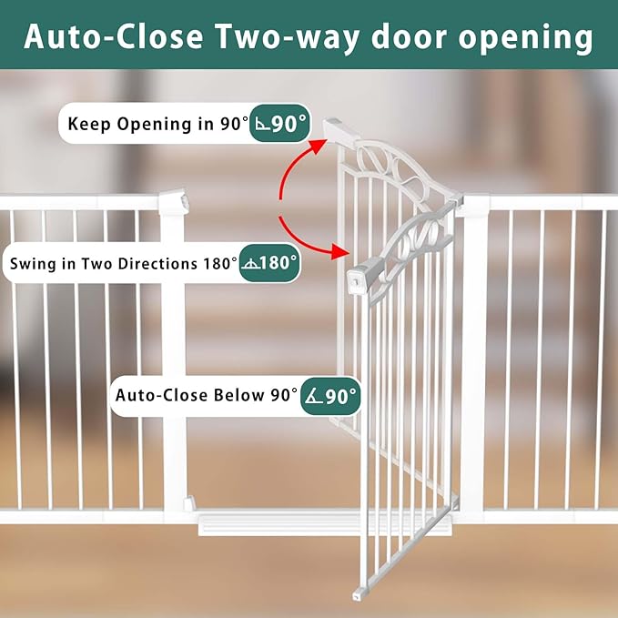 Fairy Baby 65.4"-68.1" Extra Wide Press Mounted Baby Gate Indoor - Image 5
