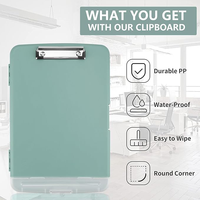 SFLHHDM Storage Clipboard with Pen Holder, High Capacity Clipboards - Image 7