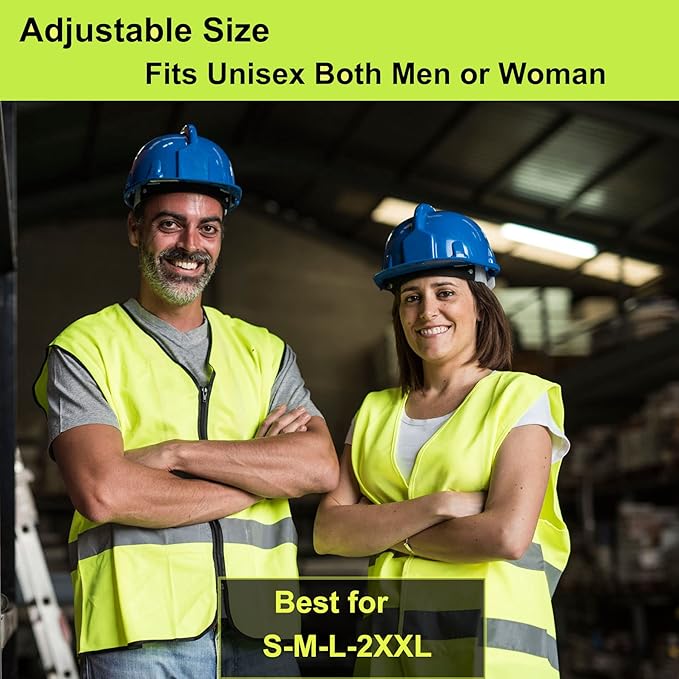 Safety Vests 10 Pack with Pockets, High Visibility Reflective Construction ANSI - Image 3