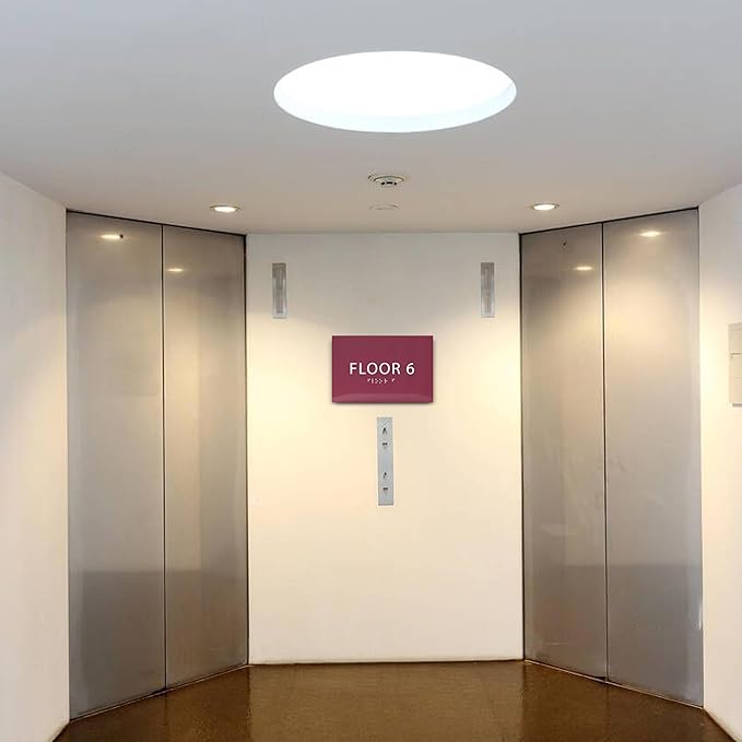 6" X4" Floor 6 Sign - Image 5