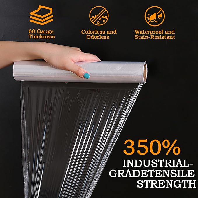 18 Inch 80 Gauge Stretch Film 1100ft 4 Rolls - Image 2