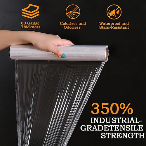 18 Inch 80 Gauge Stretch Film 1100ft 4 Rolls - Image 2