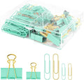 Cute Paper Clips Binder Clips Combo Set, 165 Psc, Cute Office Supplies Set by CREECHWA