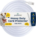PROTECTO 2-Pack Heavy Duty Cord Protectors from Pets No Chew Solution, 7ft Easy by protecto