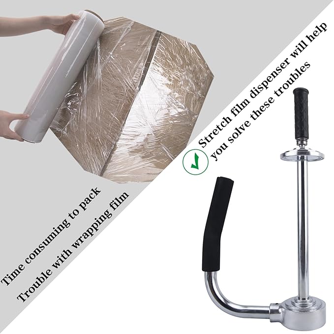 Industrial Stretch Wrap Dispenser – Adjustable 12-20 Inch Shrink Wrap Handle - Image 7