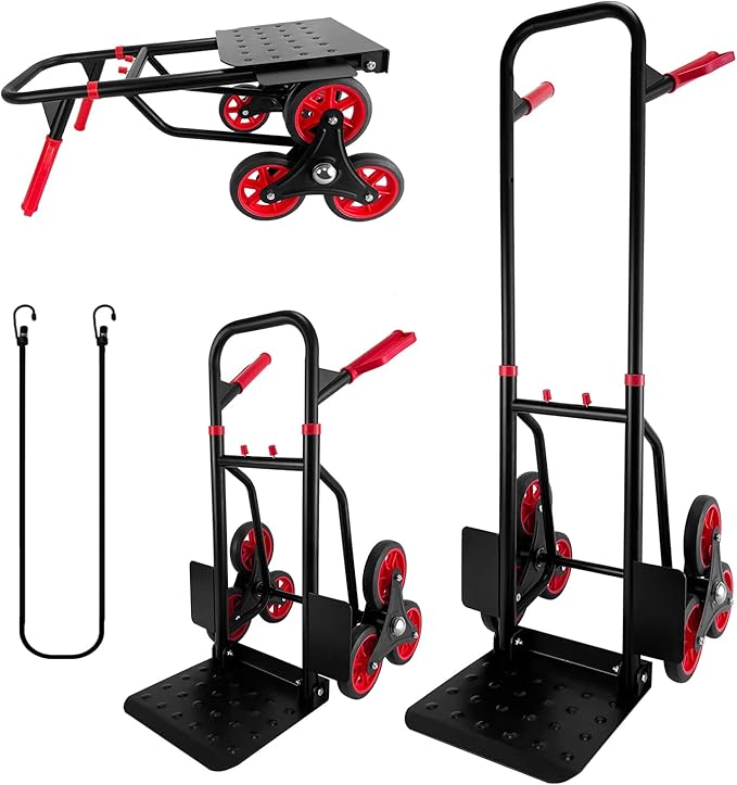 Stair Climber Hand Truck Dolly, Heavy Duty 440 Lb Capacity Trolley Cart by Warmyou