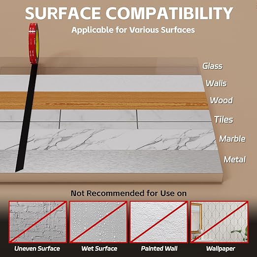 Double Sided Tape Heavy Duty, 1 in x 16.5 ft, Strong Adhesive Waterproof - Image 5