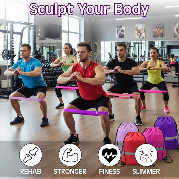 Sratte 120 Pcs Workout Loop Resistance Bands Bulk, Gym Elastic Bands Set - Image 4
