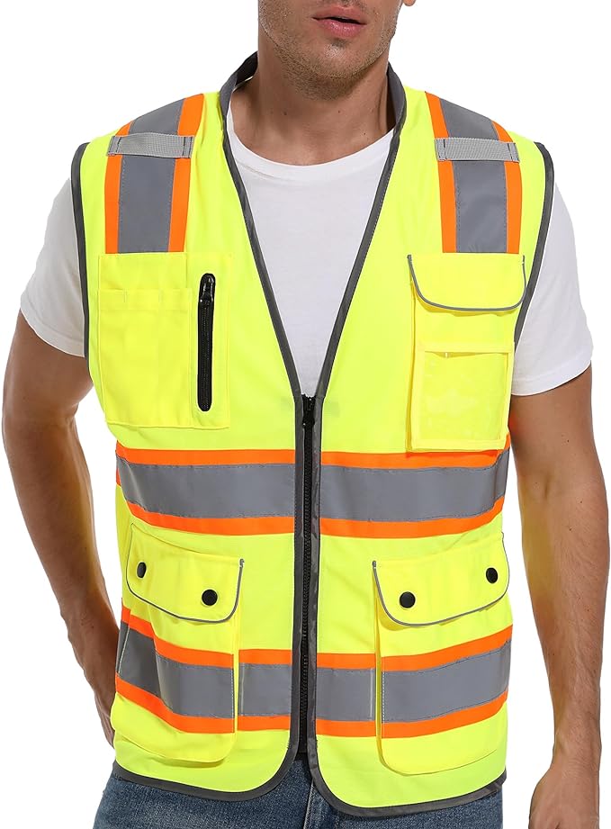 Reflective Safety Vest for Men and Women by GettheBestinSafety