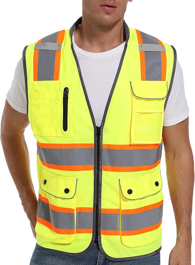 Reflective Safety Vest for Men and Women by GettheBestinSafety