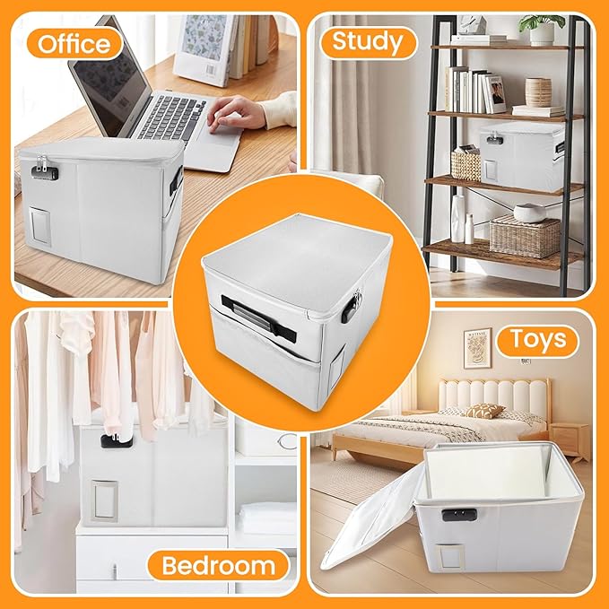 Upgraded 5200°F Fireproof Document File Organizer Box, Fireproof Storage Filing - Image 2