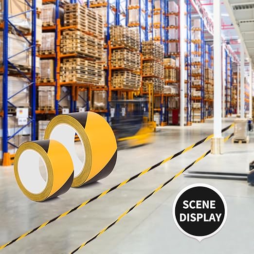2 Inch x 220 FT Black & Yellow Floor Marking Tape, High-Visibility & Adhesive - Image 6