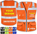 BeautyWill Custom Logo Safety Vest Class 2 High Visibility Reflective Vest by BeautyWill