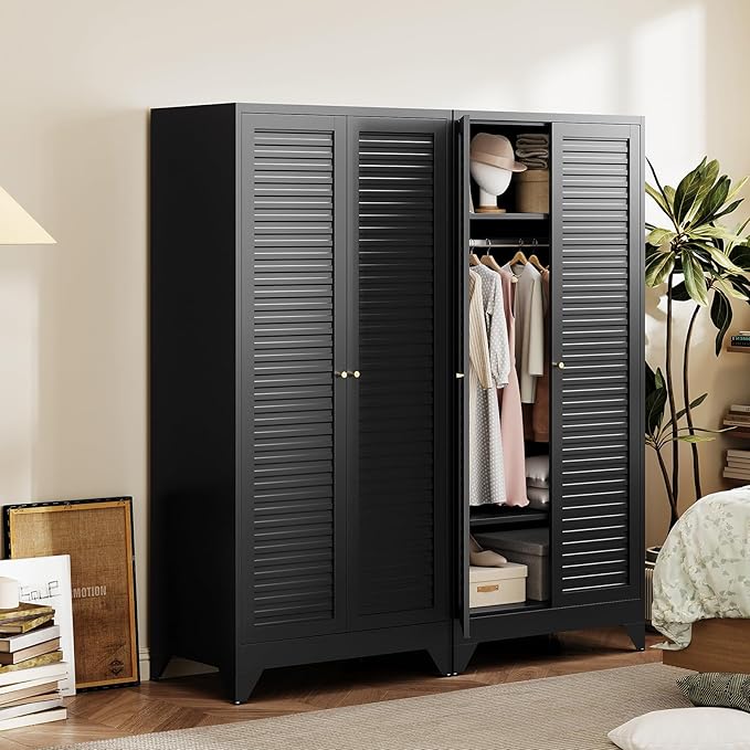 Letaya Metal Wardrobe Cabinets, Large Coat Closet Cabinet by LetayaMetalCabinets