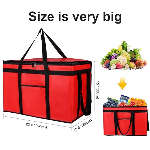 Extra Large XXXL Insulated Food Delivery Bag Cooler Bags Keep Food Warm - Image 3