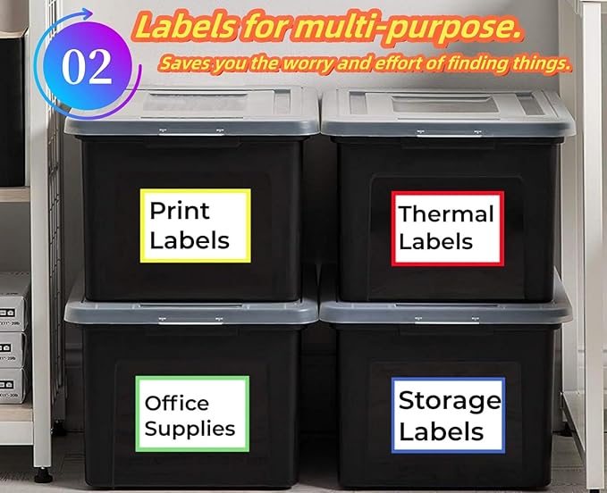 400 Large Moving Labels for Boxes Color-Coded Label Stickers Packing Labels for - Image 3