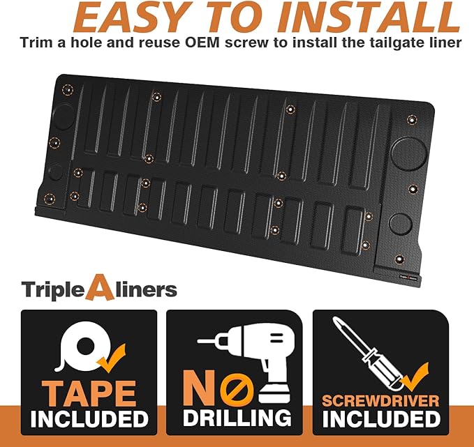 TripleAliners Tailgate Mat for 2019-2025 2026 Chevy Silverado & GMC Sierra 1500 - Image 5