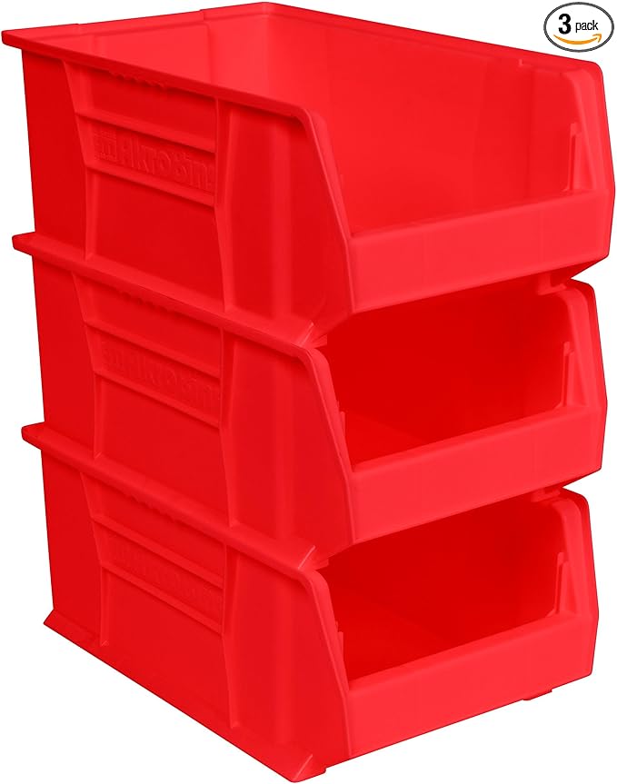 Akro-Mils 30281 Super-Size AkroBins Plastic Storage Bins, Space-Saving by Akro-Mils
