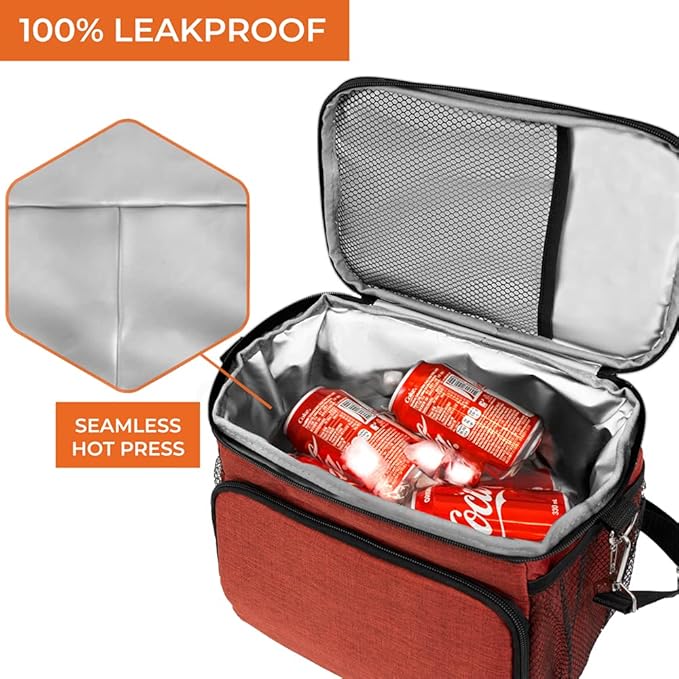 opux Insulated Lunch Bag for Men Women, Soft Lunch Box for Office Work School - Image 4