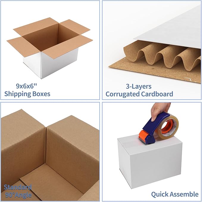 Hoikwo 9x6x6 Shipping Boxes Set of 25 - Image 3