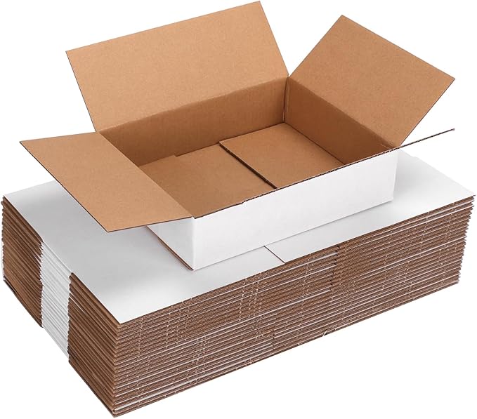 25 Packs Small Shipping Boxes 8x6x2 Inches by Wtrgas