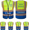 Custom Safety Vest Customized Logo Mesh Vest Class 2 High Visibility Reflective by BeautyWill