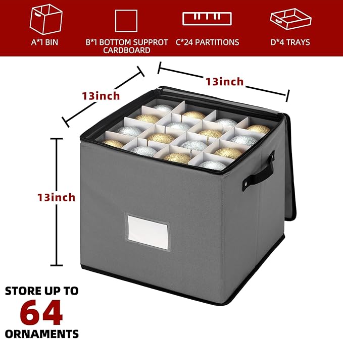 inin Christmas Ornament Storage Box - Image 2