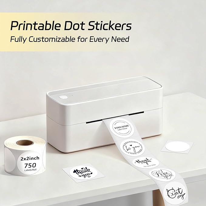 2 inch Dot Stickers Labels Circle Garage Sale Sticker 750Pcs Round Thermal - Image 2