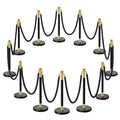 12pcs Sturdy Stanchion Posts, Water/Sand/Concrete Fillable Leakproof Base by CAMMOO
