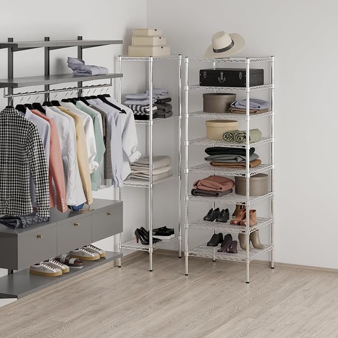 24" Deep x 24" Wide x 74" Height Wire Shelving Kit | 8-Tier | NSF Commercial - Image 4
