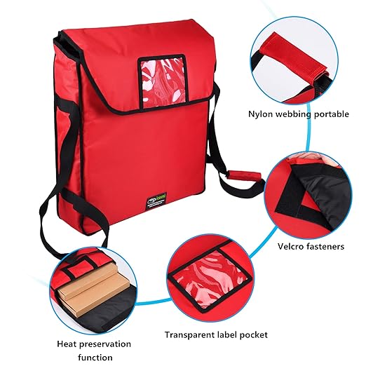 Pizza Bags for Delivery 18" X 18" X 5" Insulated Pizza Delivery Bag Moisture - Image 4
