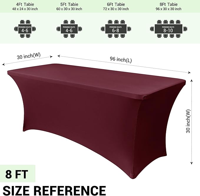 Obstal 6 Pack Stretch Spandex Table Covers - Image 4