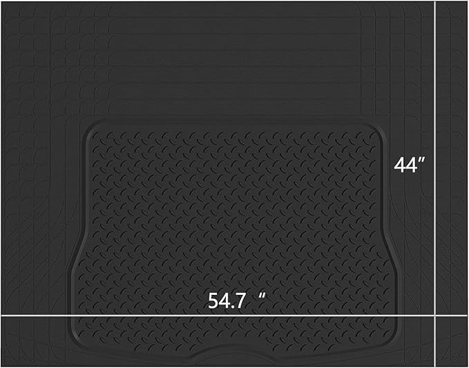 West Coast Auto Heavy Duty Rubber Trunk Cargo Liner Floor Mat, All Weather by FREMONTAUTO