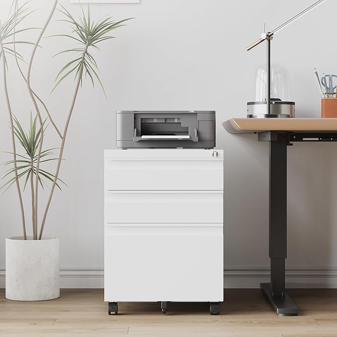 3 Drawer File Cabinet，Mobile Filing Cabinet - Image 2