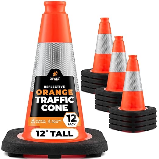 Xpose Safety 12 Inch Orange Traffic Cones by XposeSafety