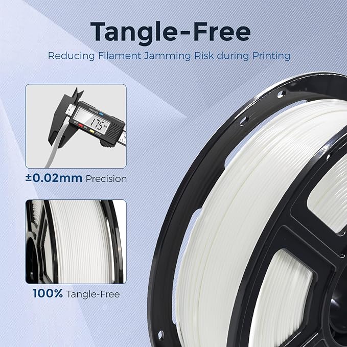 FLASHFORGE PETG Pro Filament 1.75mm White, 3D Printer Filament 1kg Spool - Image 5