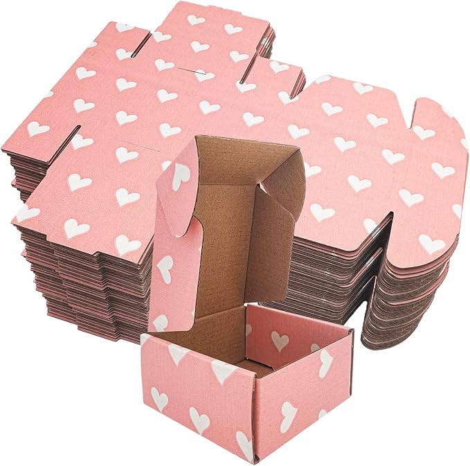 25 Pack Baby Pink Hearts Shipping Boxes - Image 7